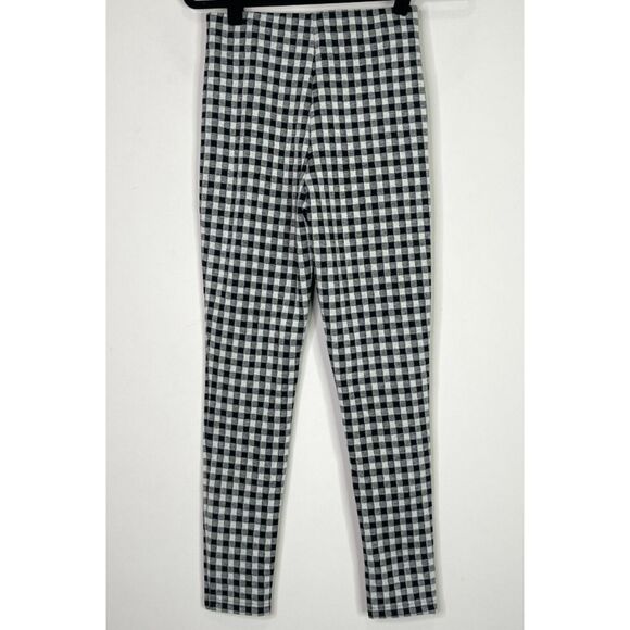 New Zara Gingham Plaid High Waist Front Zip Pant Women's Size Small - Picture 7 of 8